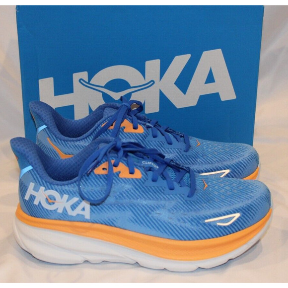 NIB Hoka One One Men's Clifton 9 Running Athletic Sneakers CSAA BLUE Sz 8.5 NIB - Picture 1 of 6
